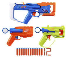 Nerf N Series Triple Action 3-Blaster Pack, 12 Nerf N1 Darts