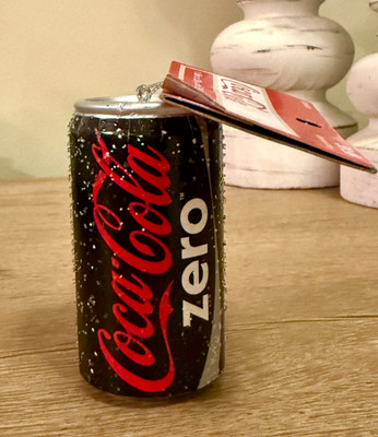 KURT S ADLER COCA COLA ZERO FROSTED CAN CHRISTMAS ORNAMENT NEW! COKE ZERO!