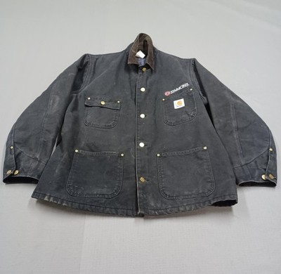 Vintage Carhartt Jacket Men 44 Blanket Lined Distressed CB105 Union Made In USA