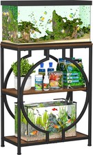 20 Gallon Fish Tank Stand, Aquarium Stand with 3 Tier Storage, Heavy Duty Met