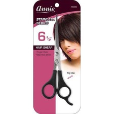 Annie Professional Stainless Hair Shears 6.5 Inch Black 5005 EA 