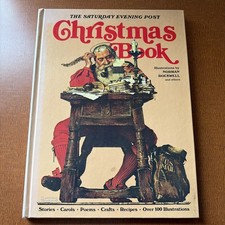 THE SATURDAY EVENING POST CHRISTMAS BOOK NORMAN ROCKWELL ART 1977 HARDCOVER Vtg