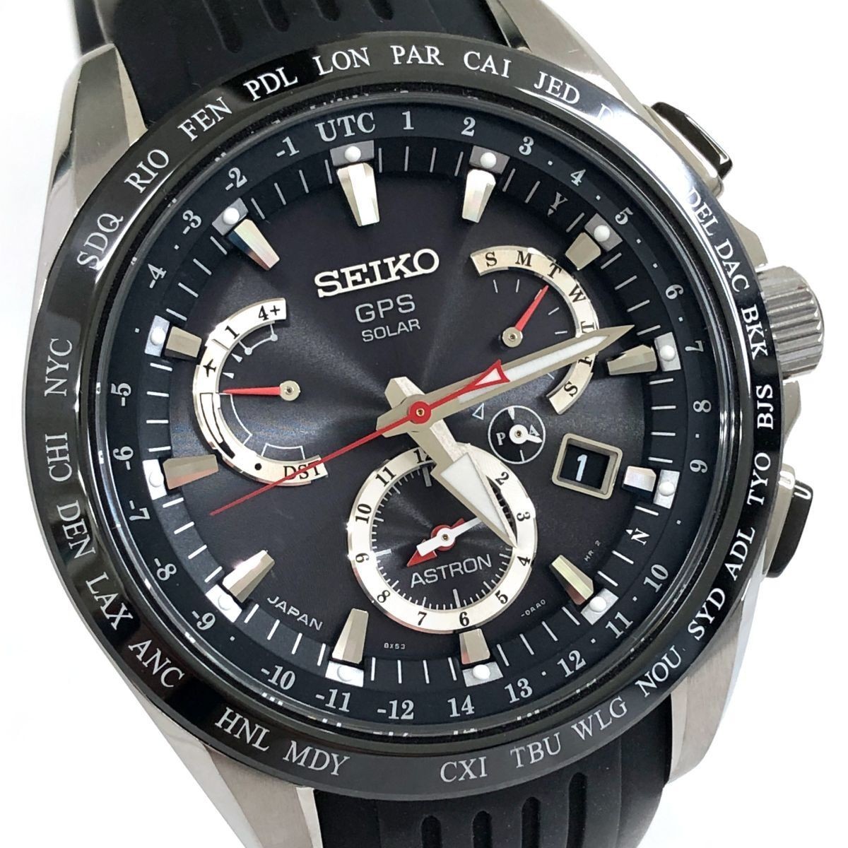 時計 SEIKO ASTRON GPS SOLAR SEIKO ASTRON SBXB041 8X Titanium Dual Time GPS Solar Men's Watch