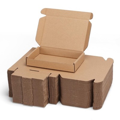 PHAREGE 6x4x1 inch Shipping Boxes Bulk 50 Pack 50 Pack, Brown