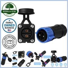 Marine Trolling Motor Plug Receptacle Set Waterproof DC Power Connector 12V-48V