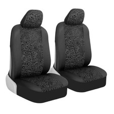 Black Leopard Car Seat Covers For Front Seats Animal Print Front Seat Cover