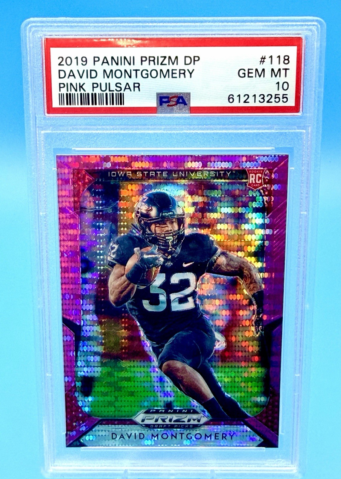 David Montgomery Panini Prizm Draft Picks #118 Pink Pulsar