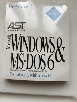 NEU VERSIEGELT Vintage AST Computer MS-DOS 6 & Windows 3.1 Bundle + Handbuch NOS 1993