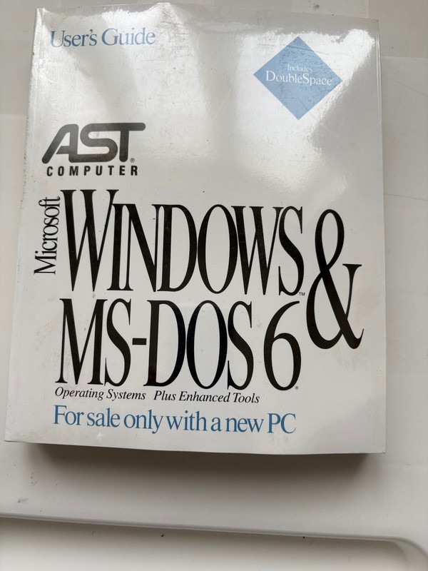 NEW SEALED Vintage AST Computer MS-DOS 6 & Windows 3.1 Bundle + Manual NOS 1993