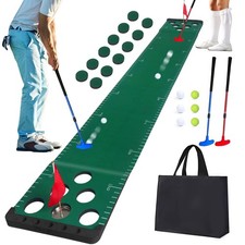 Golf Putting Game Set, Putting Green Pong Game Mat Include 6 Balls, 1 Portabl...