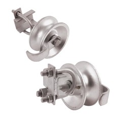 Sliding Gate Rollers 5" U-Bolt Rear Pipe Wheels for 2" Gate Frame 1-5/8" Track