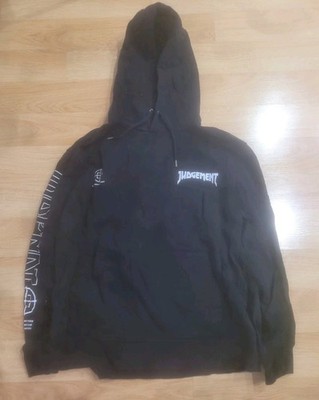 Topman Men's Judgement Graphic Pullover Hoodie Size Large