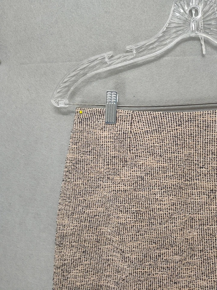 L.K. Bennett London Mujer Falda 6 Rosa Mezcla Algodón Tweed Recto Lápiz Mini Foto 2 de 4