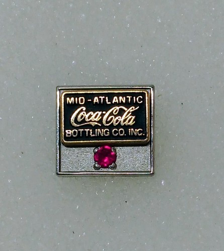 SPILLA CRAVATTA VINTAGE ORO 10K COCA-COLA COCA COLA MID ATLANTIC SERVICE PREMIO RUBINO
