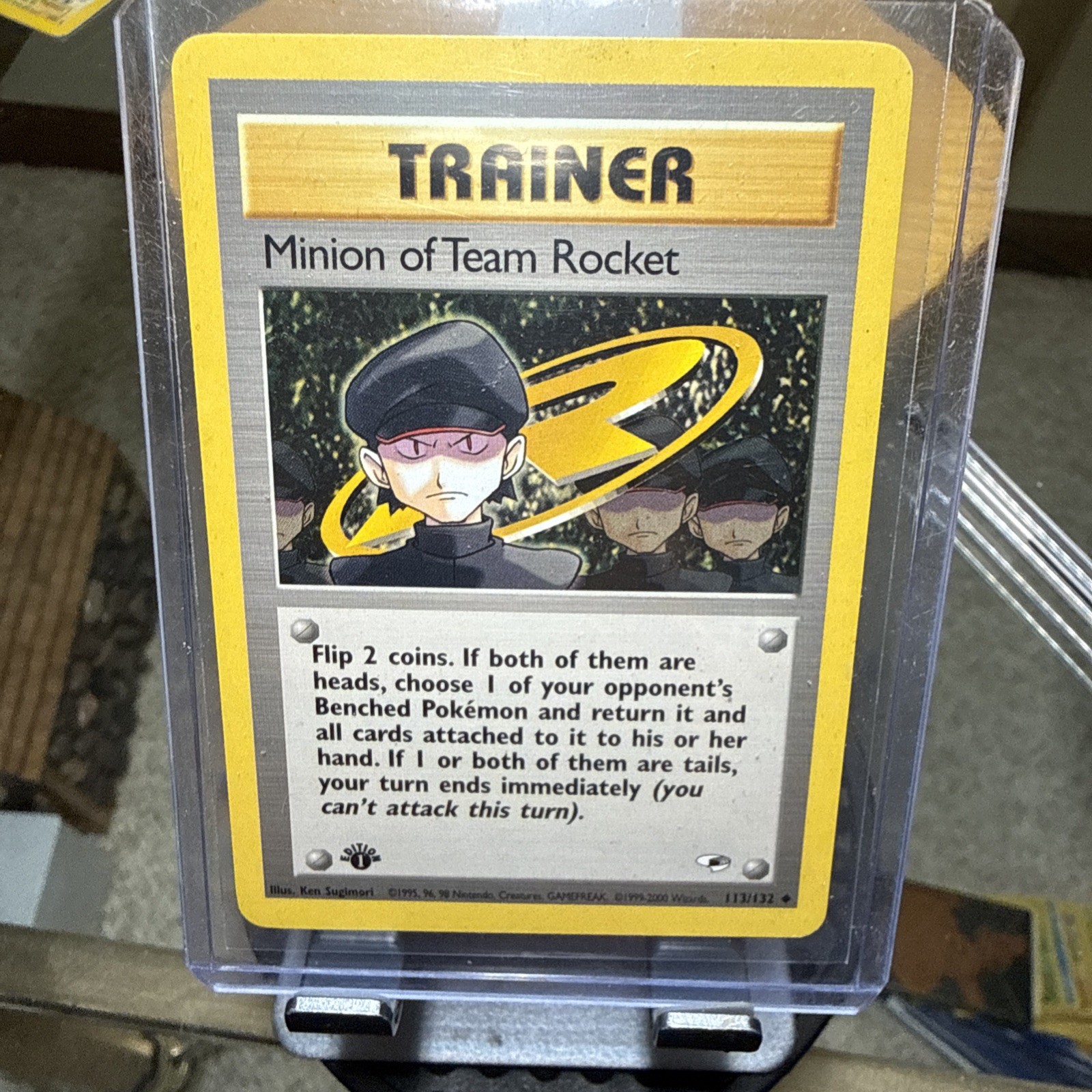 Minion of Team Rocket 1st Edition 113/132 Gym Heroes Trainer Pokemon WOTC LP