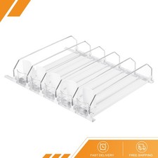 5Pcs Soda Can Organizer Refrigerator Self-Pushing Drink Organizer White