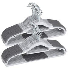 Plastic Hangers 50 Pack Heavy Duty Dry Wet Clothes Hangers with Non-Slip Pads...