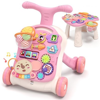3 in 1 Baby Walker and Activity Center for Girl, Learning to Walk, Sit to Sta...
