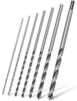 Holzbohrer Set lang 7tlg Spiralbohrer 30cm lange Bohrer Balkenbohrer von Pinava®