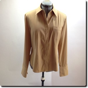 Express-Light-Brown-Fitted-Long-Sleeve-Stretch-Top-with-French-Cuffs-10