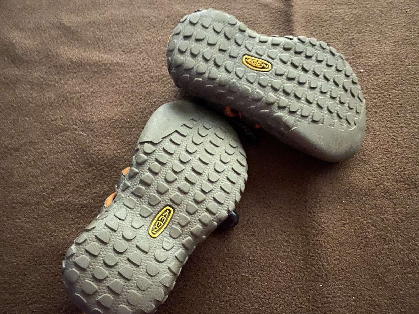 Sandali impermeabili ragazzo KEEN taglia 8 punta chiusa marrone e arancione sport outdoor S