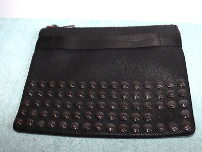 Zara Woman Black  Studded Clutch Bag Makeup bag
