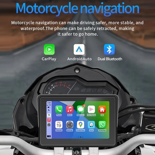 5" Motorcycle Navigator Wireless Carplay Android Auto IPX7 Waterproof with TPMS - Picture 4 of 15
