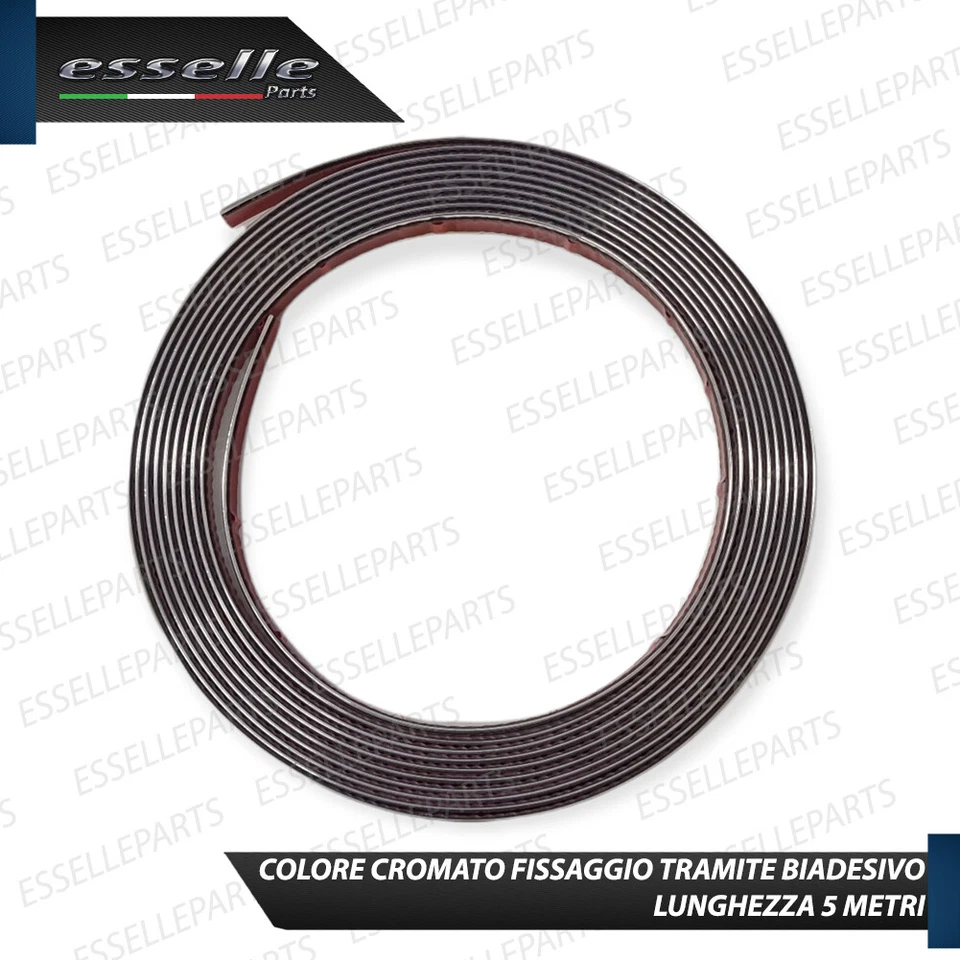 PROFILO ADESIVO CROMATO PER MINI CLUBMAN R55 5 METRI X 12 MM - Immagine 4 di 4