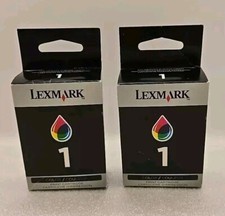 Lot of 2 Genuine Lexmark 1  Ink Cartridges Box X Series X2350 Z Series Z730