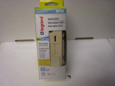 Legrand 1597SWTTRICCD4 Radiant GFCI Switch 15A, 125VAC, 60Hz, Single Pole, IVORY
