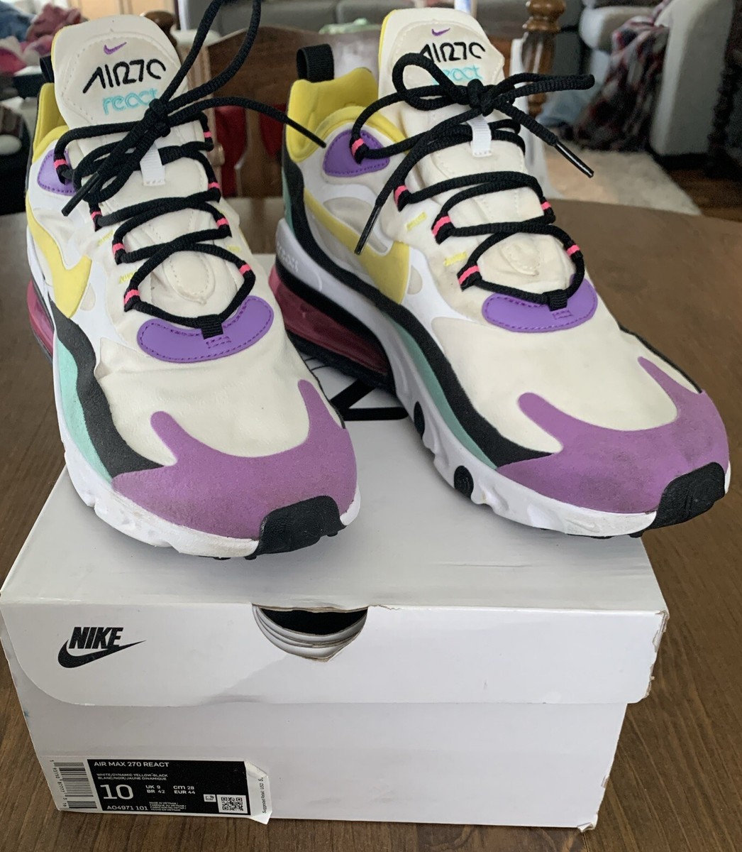 Size 10 Nike Air Max 270 React Geometric Abstract 193150877773|