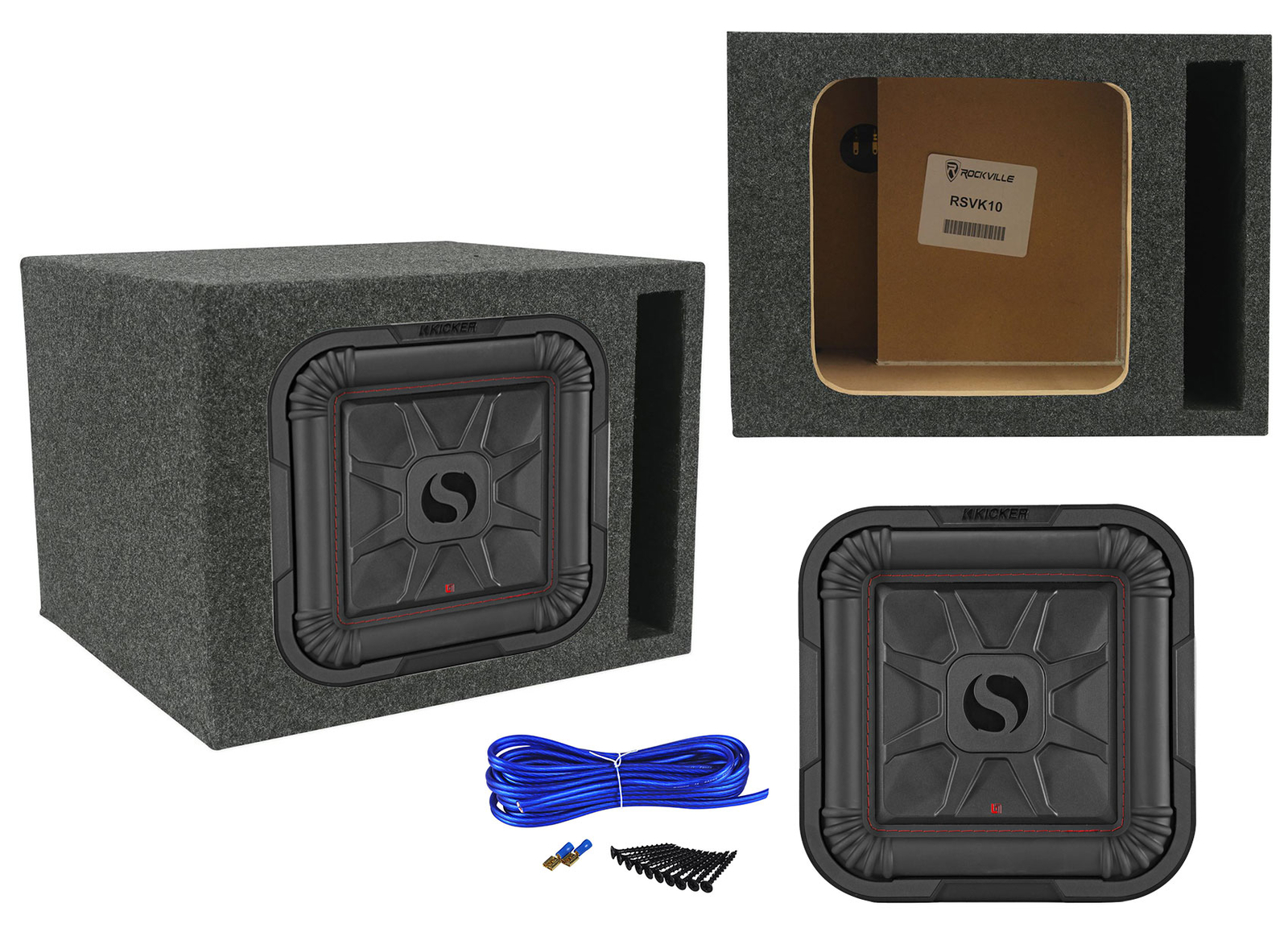 Сабвуфер KICKER 46L7T102 10 1000 Вт L7T Solo-Барический сабвуфер Вентилируемый корпус сабвуфера 43490₽