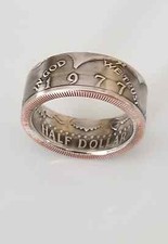 1977 JFK Half Dollar Coin Ring  Kennedy Coin Ring  Coin Jewelry  Unique Gift