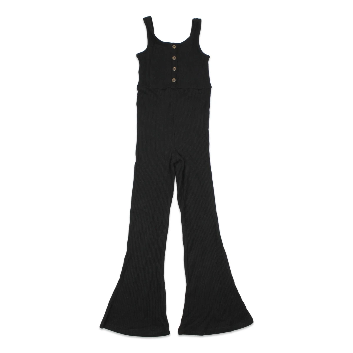 Z Supply Youth Girls Jagger Rib Jogger Romper Black M New