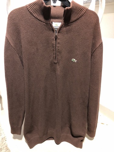 France 4) Brown 1/4 Zip Knit Sweater | eBay