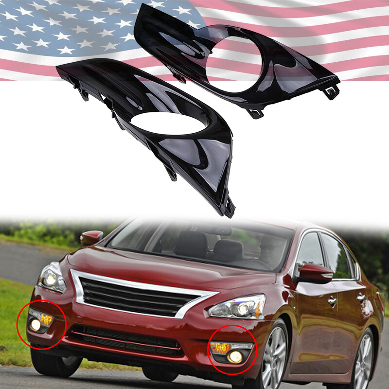 For Nissan Altima 2013 2014 15 Driver+Passenger Side Fog Light Cover Lamp Bezel