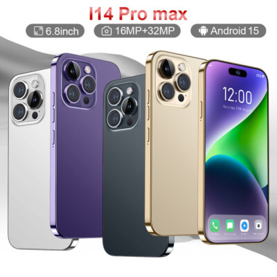 NEW 5G Global Unlocked i14 Pro Max 128GB Android 15 Smartphone Cheap Cell Phone
