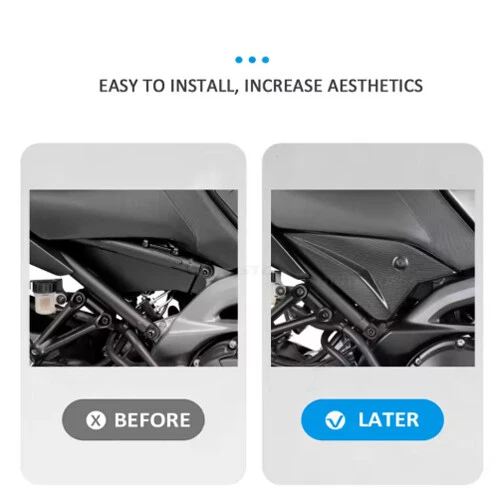 para Yamaha MT-09 FZ-09 2014-20 Paneles Laterales Cubierta Carenado Capucha Cubierta Carbono  Foto 3 de 4