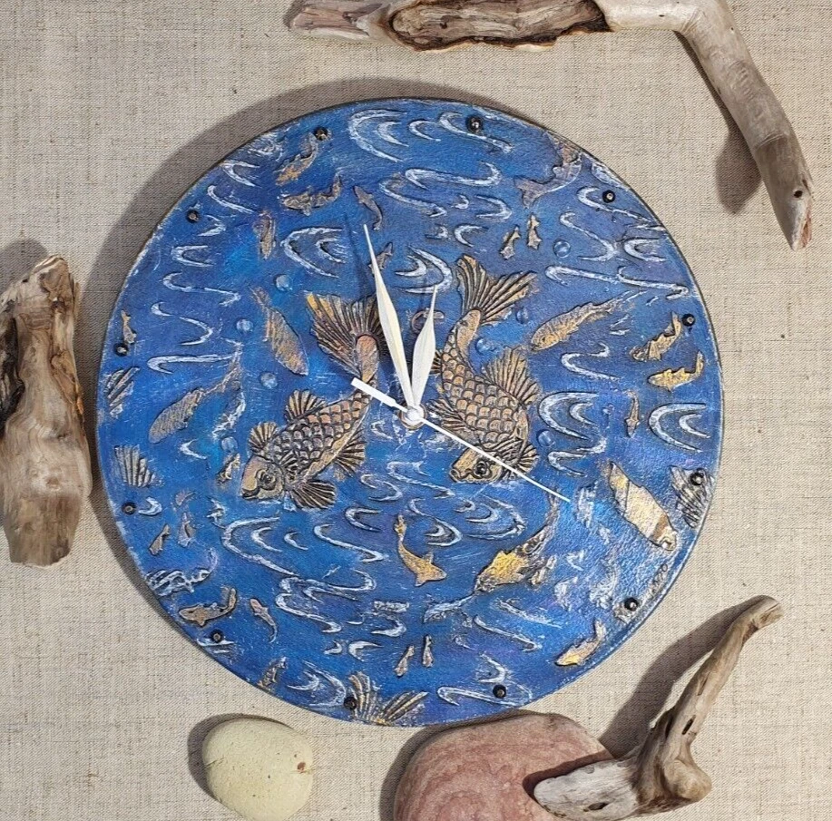 Reloj de Pared 11.8"/Reloj Vinilo/Hecho a Mano/Único/Arte de Pared/Regalo Hecho a Mano para Dos Foto 4 de 4