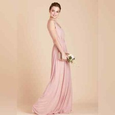 NWT Birdy Grey Jan Bridesmaid Maxi Dress in Rose Quartz Pink Size Small