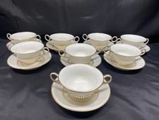 Set of 8 ~ David Callamore & Co Fifth Ave NY~ Bouillon Soup Bowls & Saucers