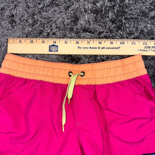 Patagonia Girls Costa Rica Baggies Shorts Hot Pink Orange Drawstring XL - Picture 6 of 7