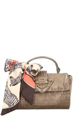 141P-LV-185-SUC Schulter- oder Umhängetasche LA CARRIE Damen Beige Abu0136_Lack