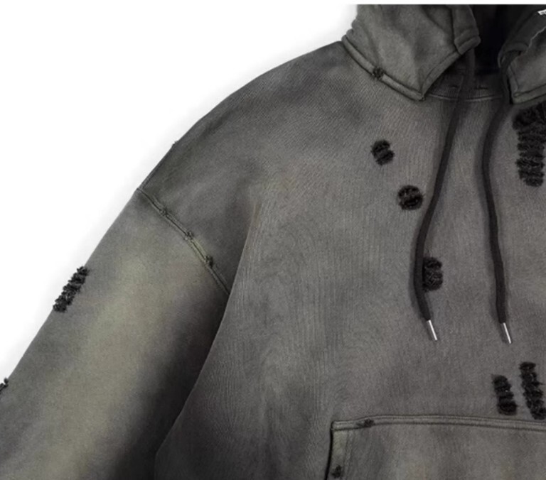 Maison Mihara Yasuhiro Gradient Washed Distressed Hoodie