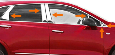 For Cadillac XT5 2017-23 Gloss Black PC Window BC Pillar Post Cover