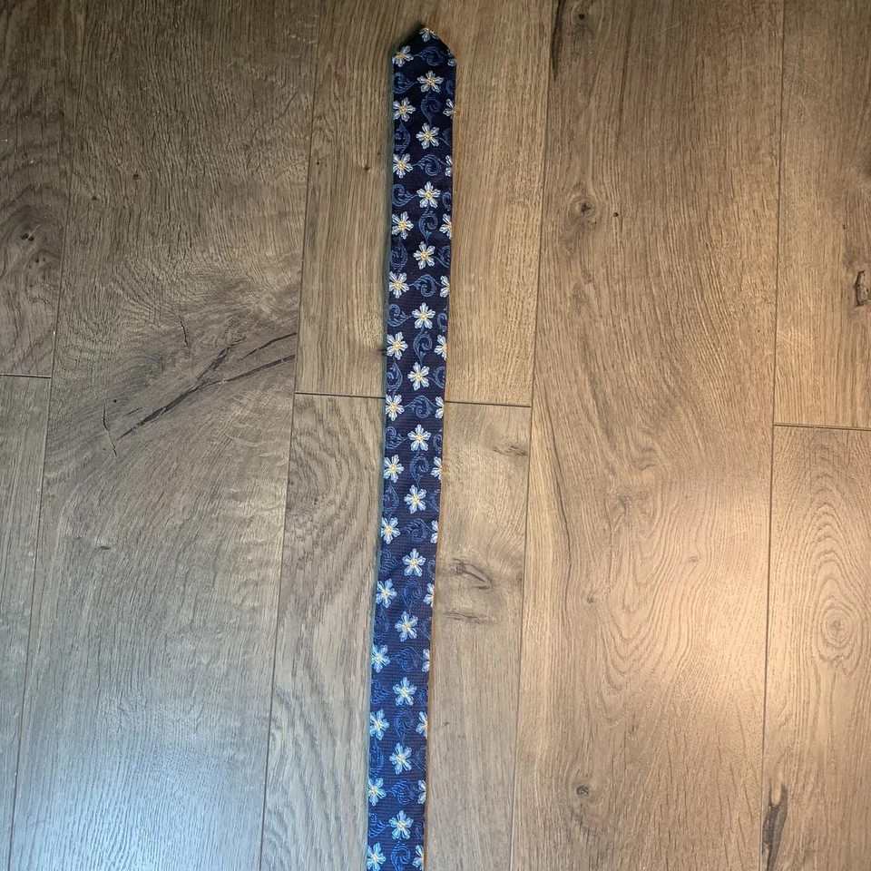 Corbata floral hecha a mano 100 % seda Bloomingdale’s Store para hombre Foto 4 de 4