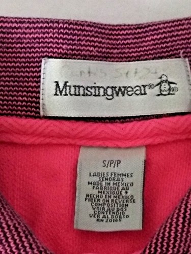 Munsingwear Women's Small S Short Sleeve Polo Shirt Pink - Picture 5 of 6