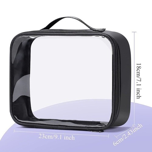 Waterproof Cosmetic Pouch Transparent Toilet Wash Bag Travel - Picture 2 of 5