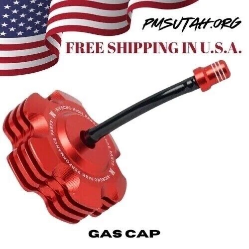 CNC Gas Cap 1996–2001 Yamaha YZ125 YZ 125 Petrol Fuel Tank Lid Aluminum Red - Image 4 of 4