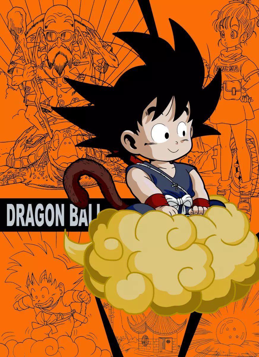 Dragon Ball Kid Goku Orange 3- 5 Vinyl Decal Stickers